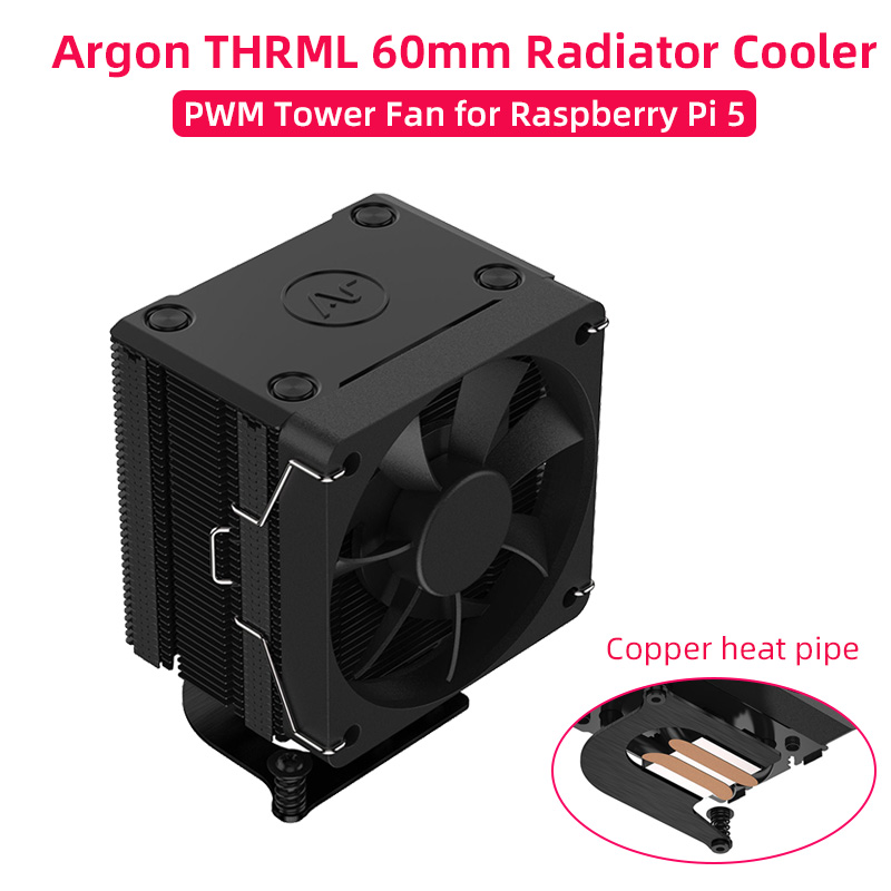 Pi Cooler - مبرد رادياتير Pi 5 مع أنبوب