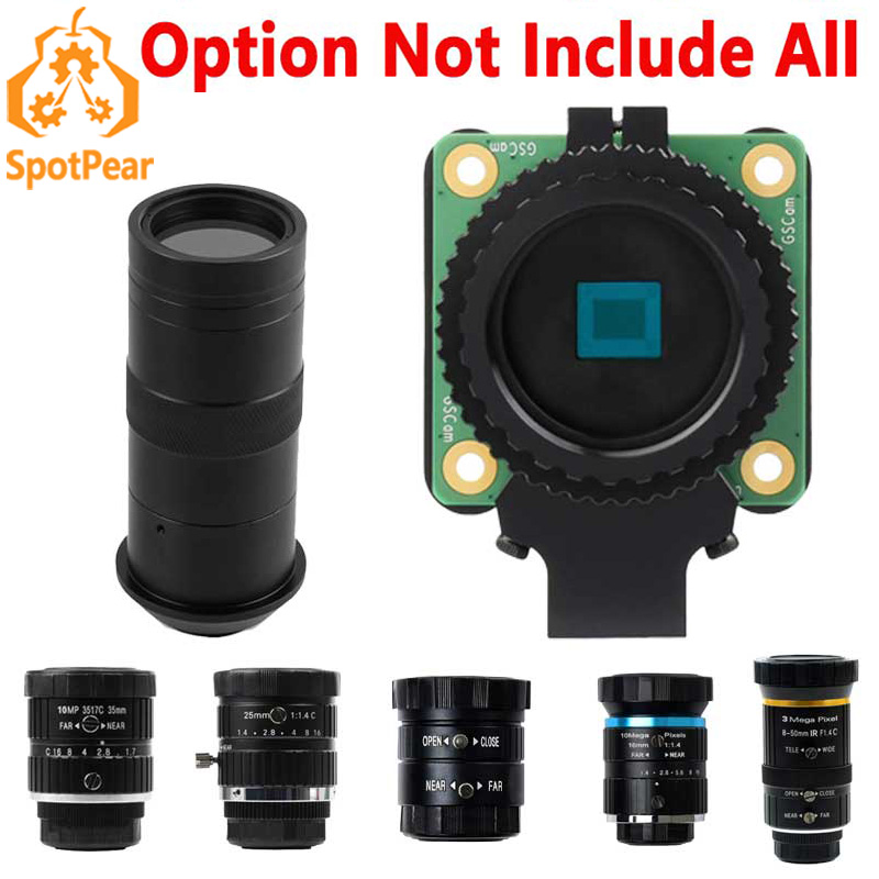 Pi Camera Module - كاميرا Raspberry Pi Global Shutter Telephoto/100X-Microscope/Zoom