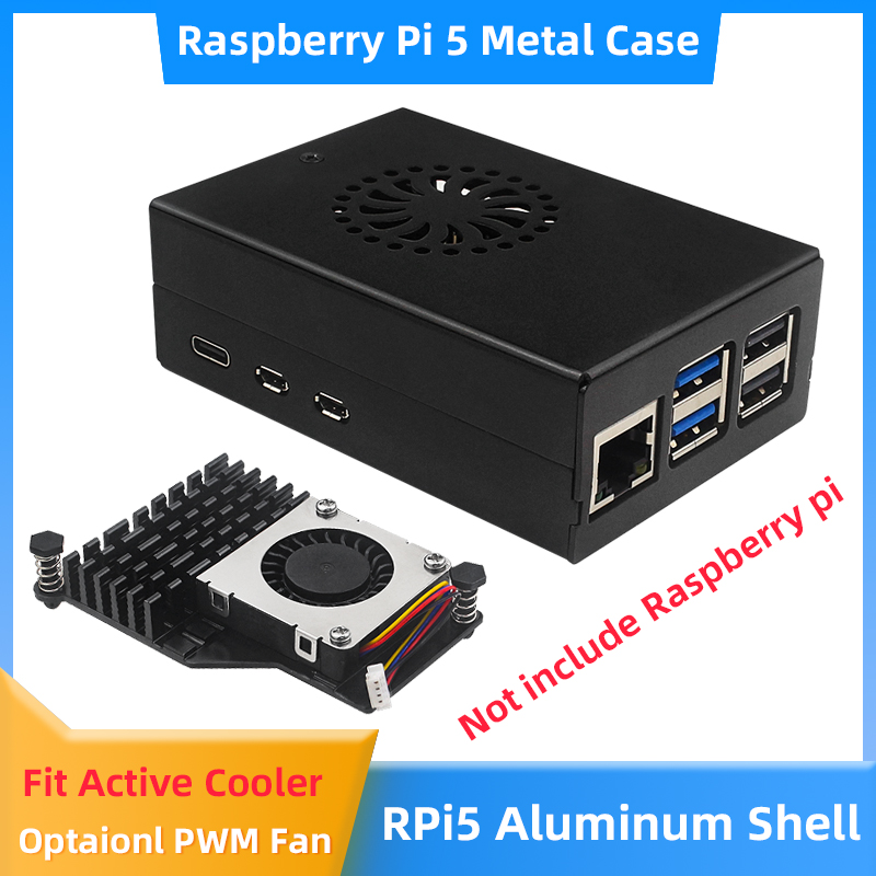 Pi 5 Case - Raspberry Pi 5 حافظة من سبائك