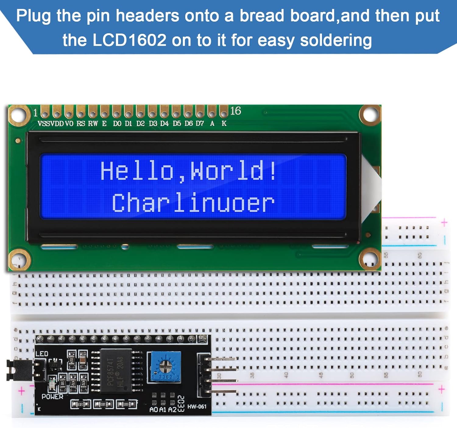 Raspberry Pi 4 - مجموعة واحدة من شاشة LCD 1602