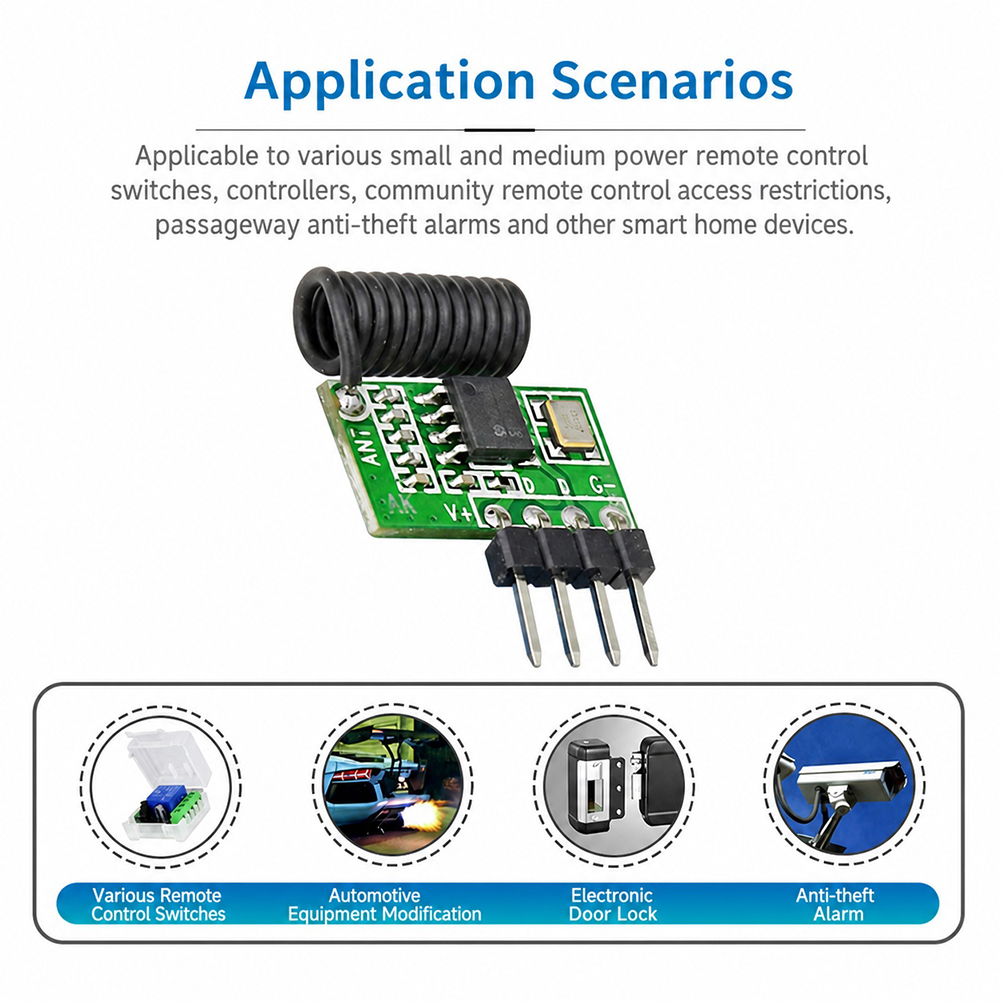 Arduino Kit - وحدة استقبال RF سوبرهيتودرين 315 ميجاهرتز/433