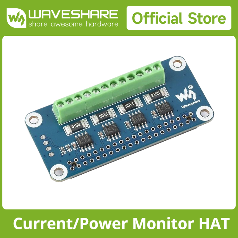 Raspberry Pi 4 - قبعة Waveshare 4-ch التيار/الجهد/الطاقة لواجهة Raspberry