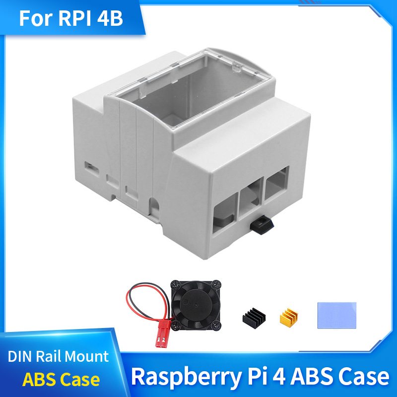 Pi 4 Case - حافظة Raspberry Pi 4 ABS DIN