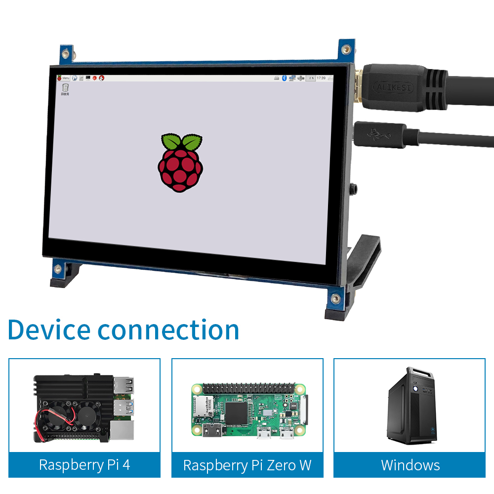IPS 7 بوصة شاشة AIDA64 LCD عرض - مراجعة Raspberry Pi 4 وسعره