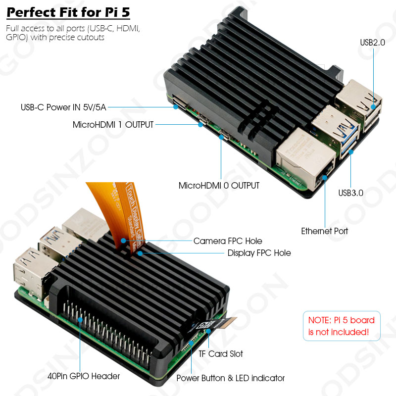 حافظة Raspberry Pi 5 من الألوم - مراجعة Pi 5 Case وسعره