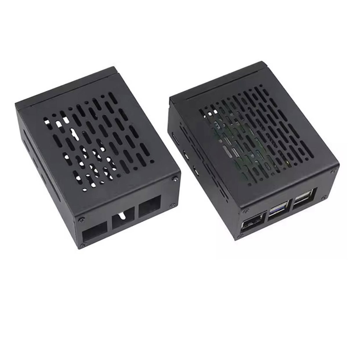علبة معدنية HGHO مع مروحة تبري - مراجعة Pi 5 Case وسعره