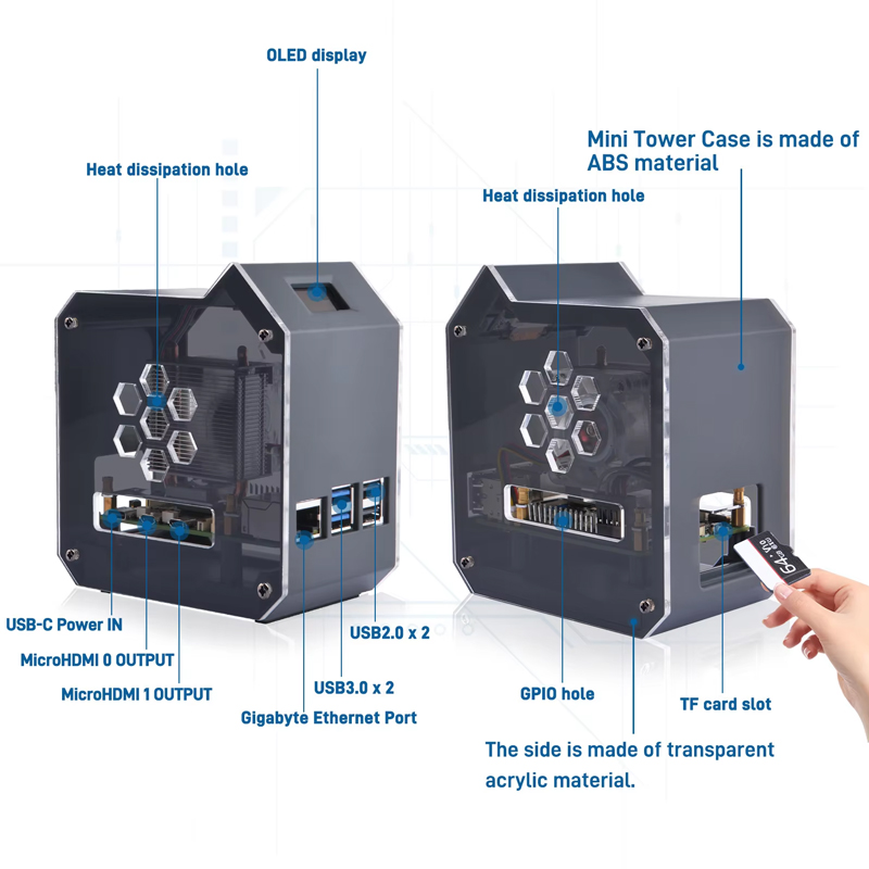 GeeekPi Raspberry Pi 5 ABS Min - مراجعة Pi 5 Case وسعره