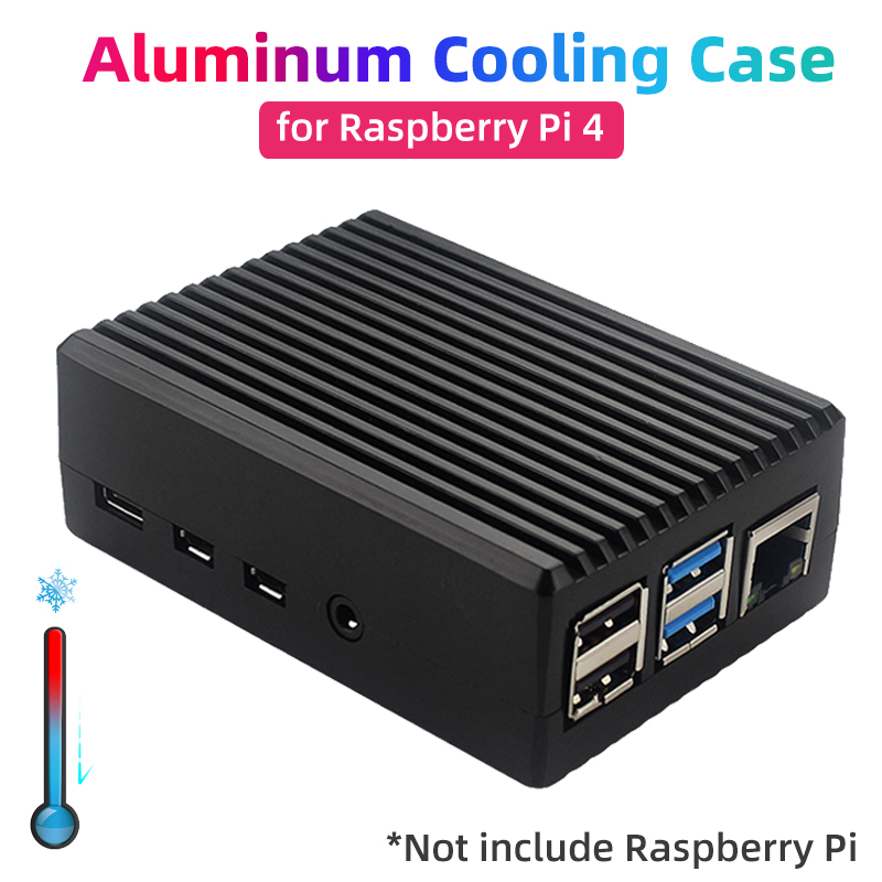 حافظة من سبائك الألومنيوم Rasp - مراجعة Pi 4 Case وسعره