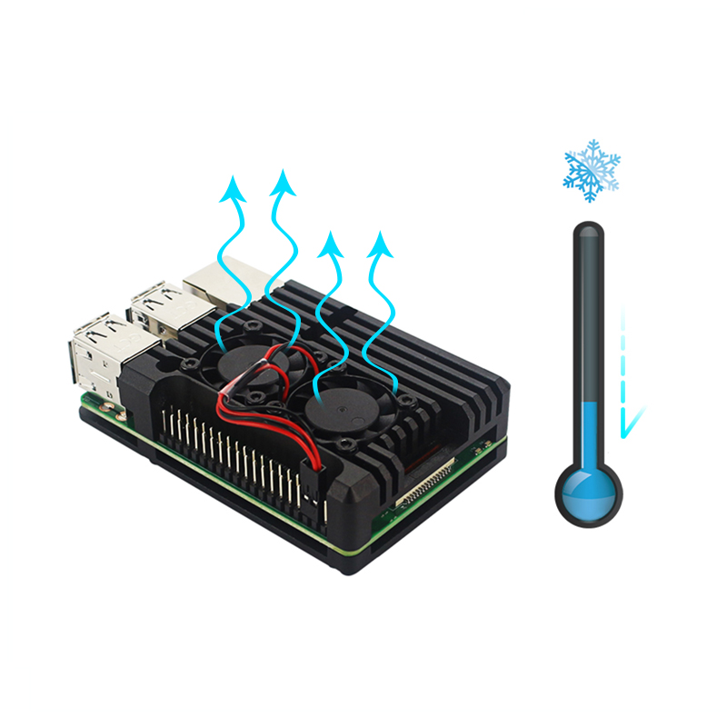 حافظة ألومنيوم Raspberry Pi 3B - مراجعة Pi Cooler وسعره